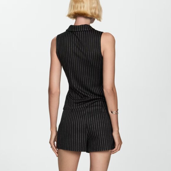 Mango Pinstripe Vest and Skort Matching Set - Picture 2 of 10